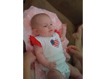 Beautiful lil baby on 4th of July!!